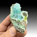 Quartz on Chrysocolla - image 1