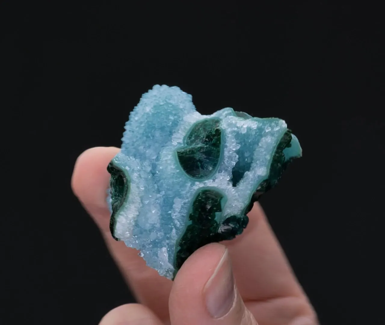 Quartz on Chrysocolla - image 2