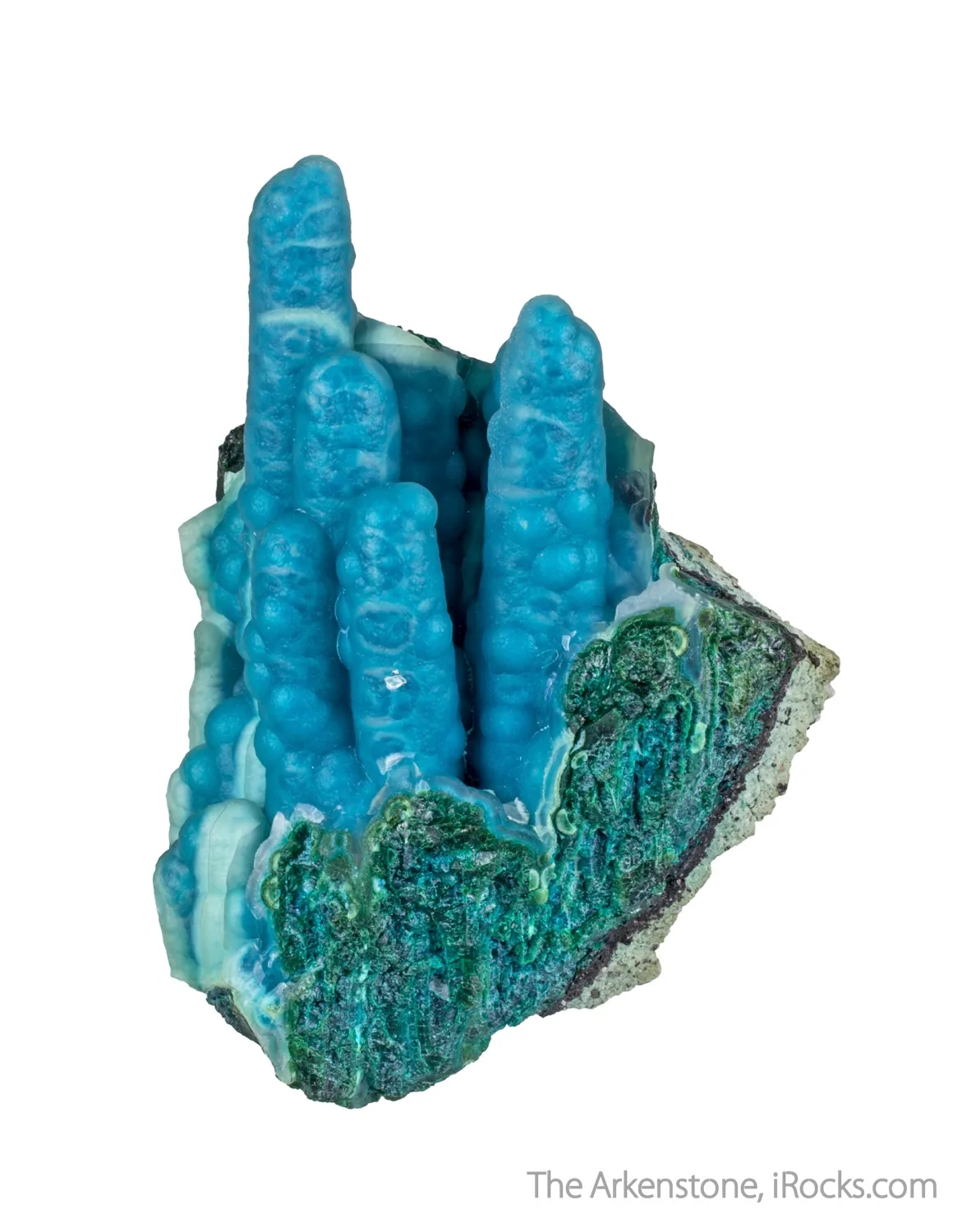 Quartz on Chrysocolla - image 2