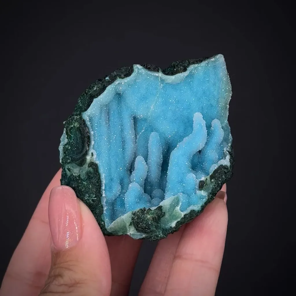 Quartz on Chrysocolla image