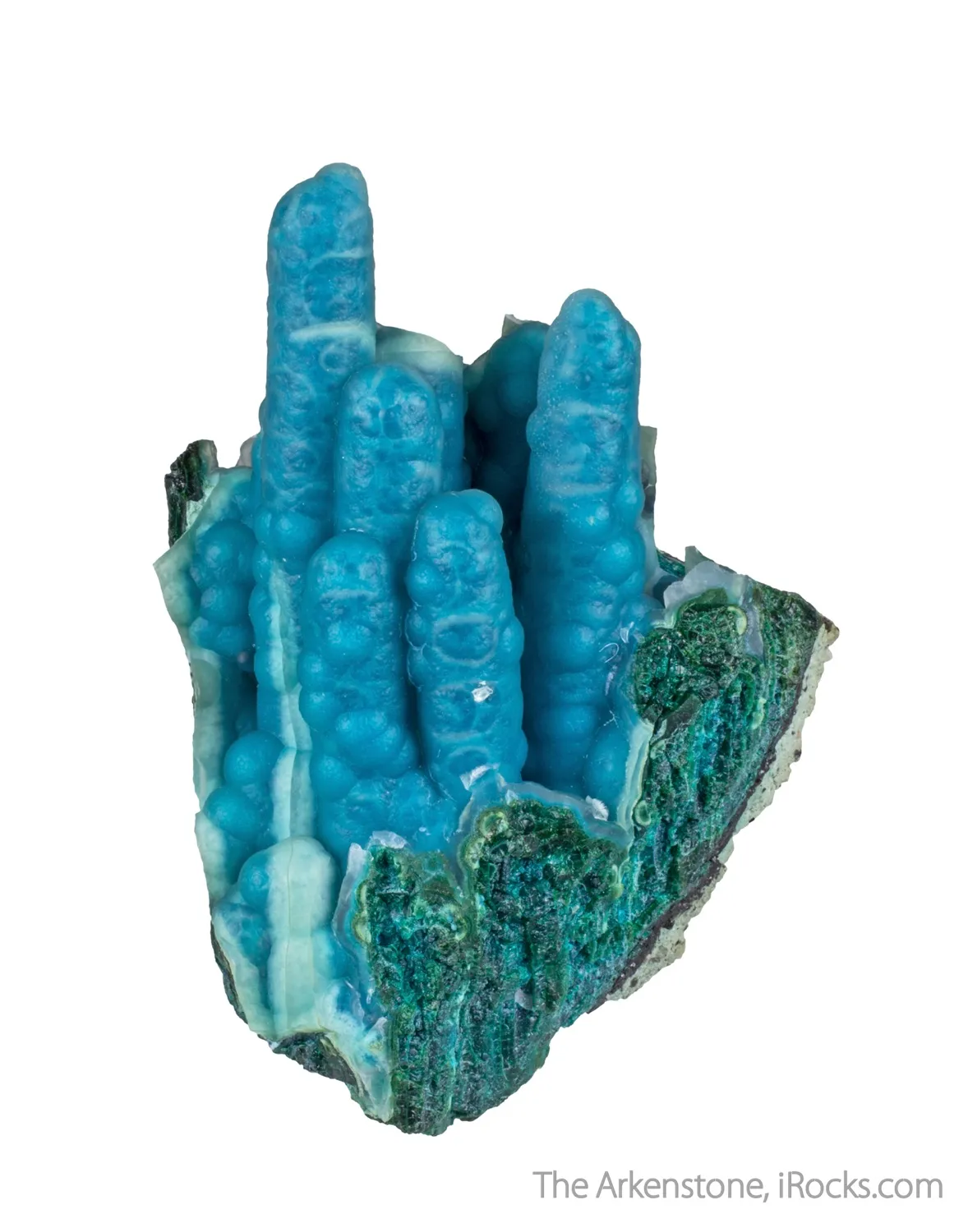 Quartz on Chrysocolla - image 1