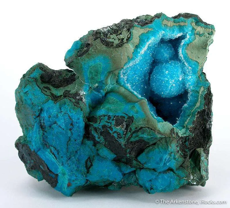 Quartz on Chrysocolla - image 2