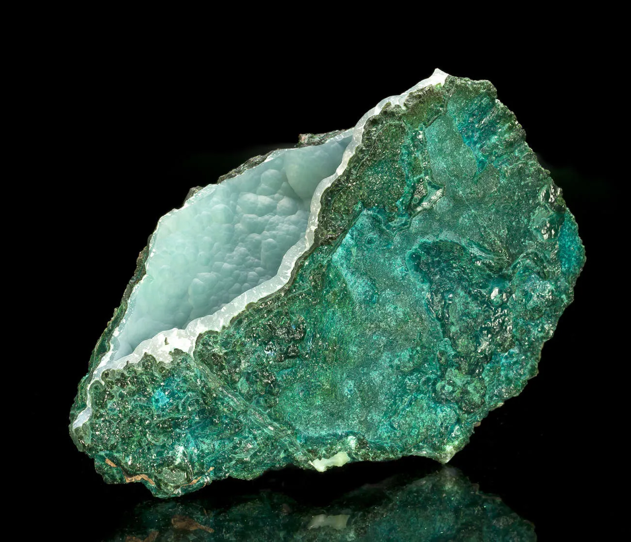 Quartz on Chrysocolla - image 3