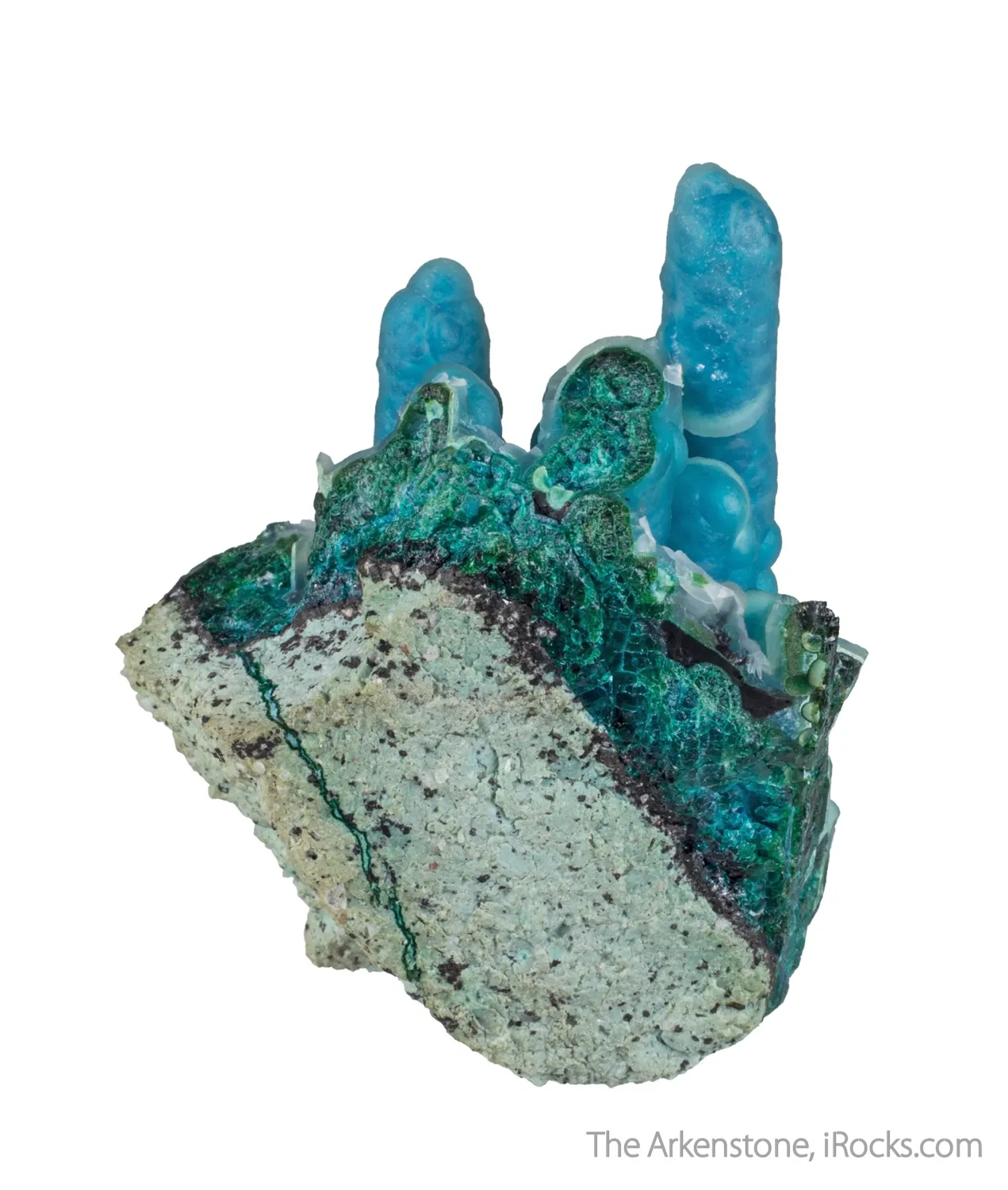 Quartz on Chrysocolla - image 4