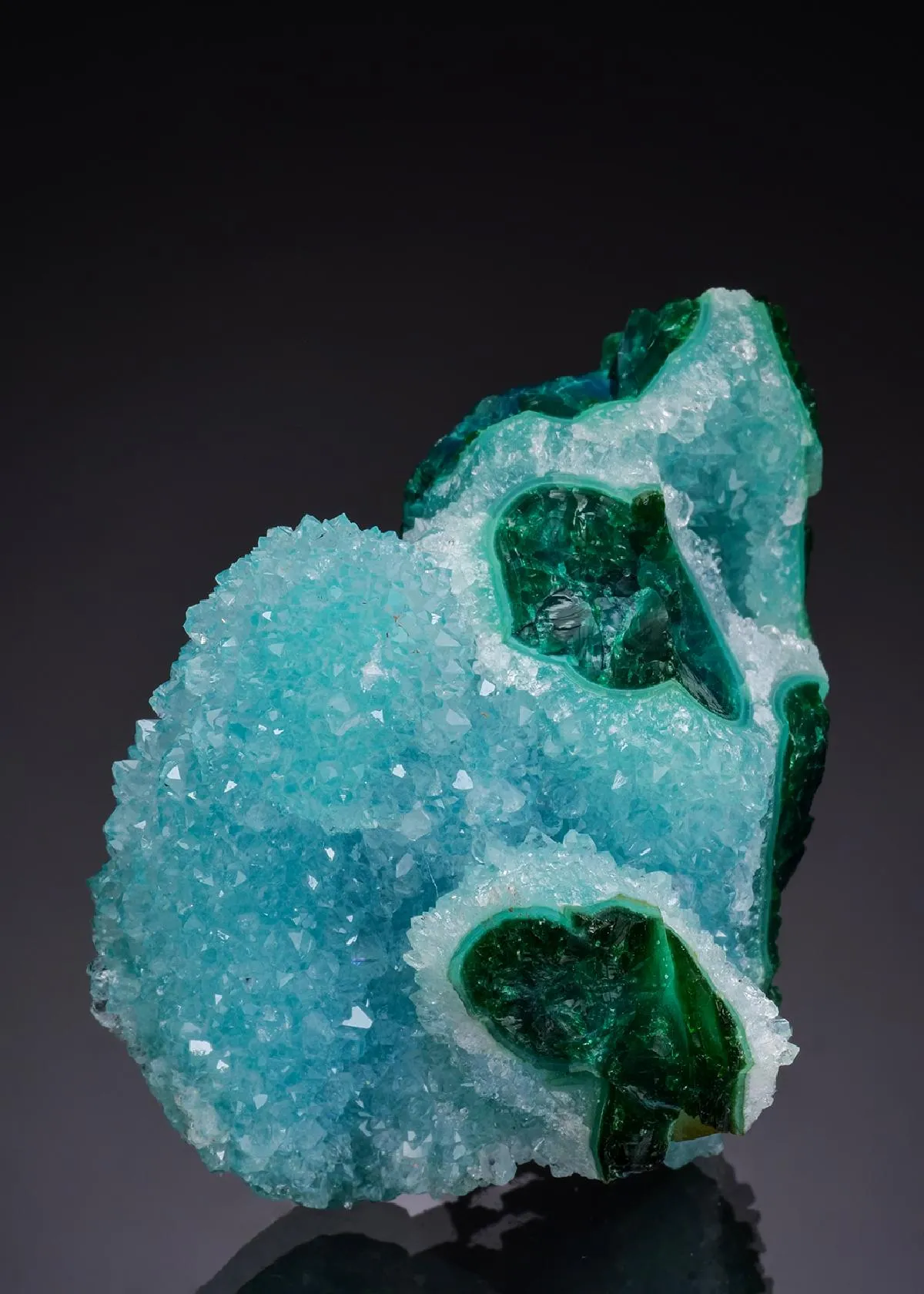 Quartz on Chrysocolla - image 1