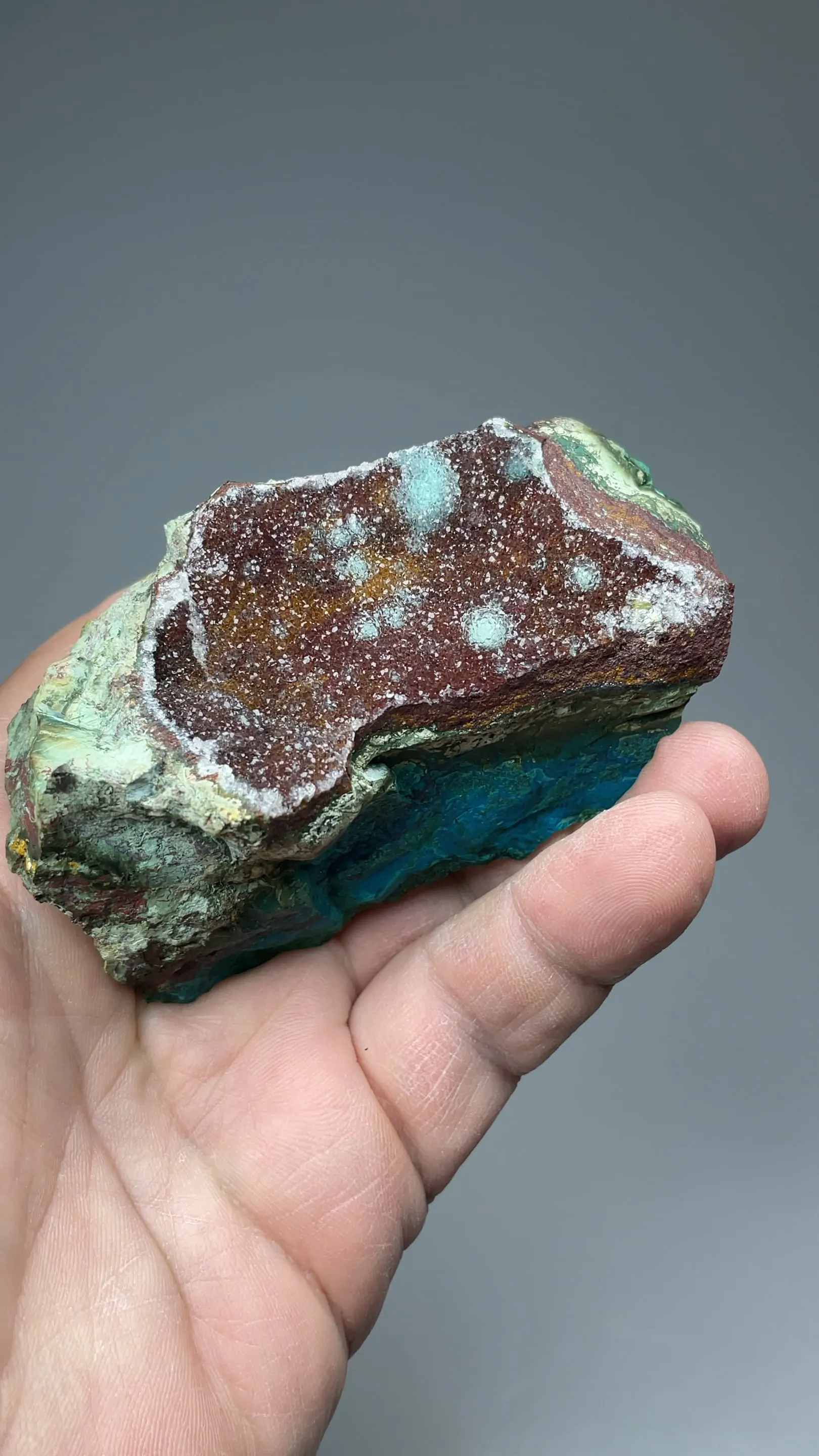 Quartz on Chrysocolla, Malachite - image 2
