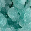 Quartz on Chrysocolla on Calcite - image 1