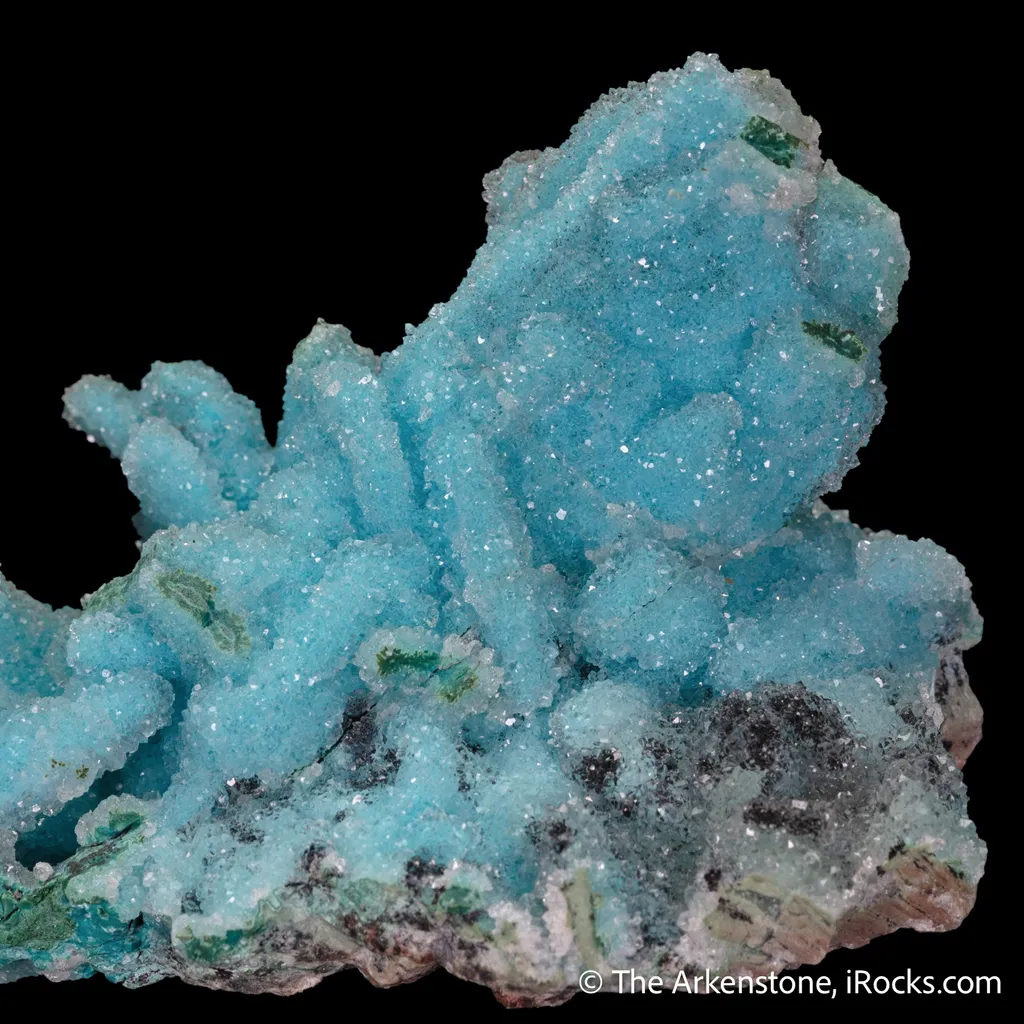 Quartz on Chrysocolla ps. Malachite ps. Azurite - image 4