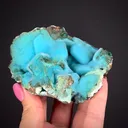 Quartz on Chrysocolla ps. Malachite ps. Azurite - image 1