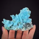 Quartz on Chrysocolla ps. Malachite ps. Azurite - image 1