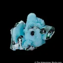 Quartz on Chrysocolla pseudo. after Malachite - image 3