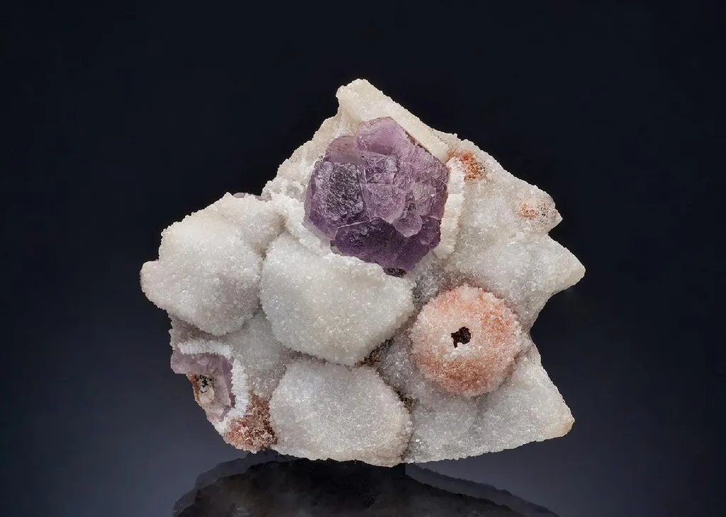 Quartz on Fluorite image