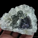 Quartz on Fluorite and Galena - image 4