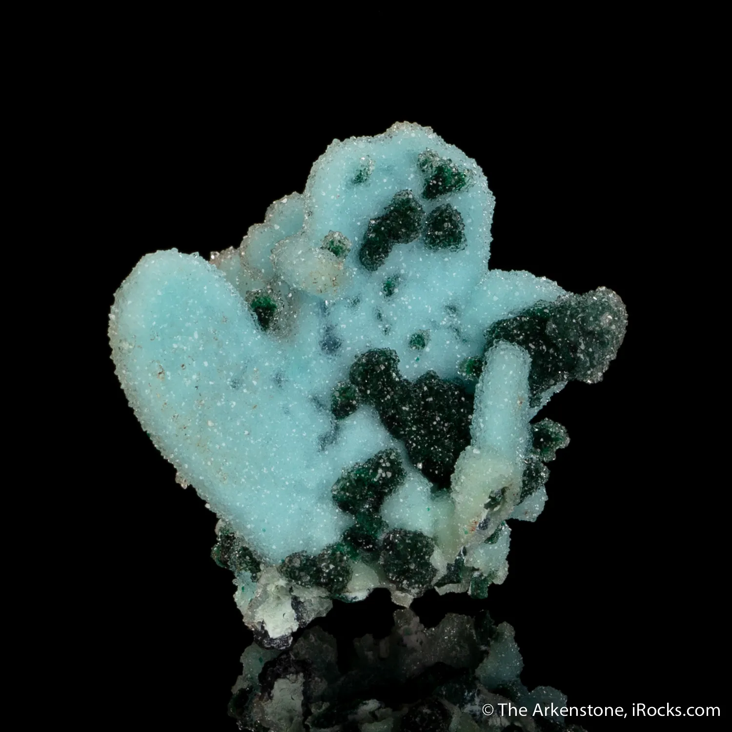 Quartz on Malachite and Chrysocolla ps. Azurite - image 4