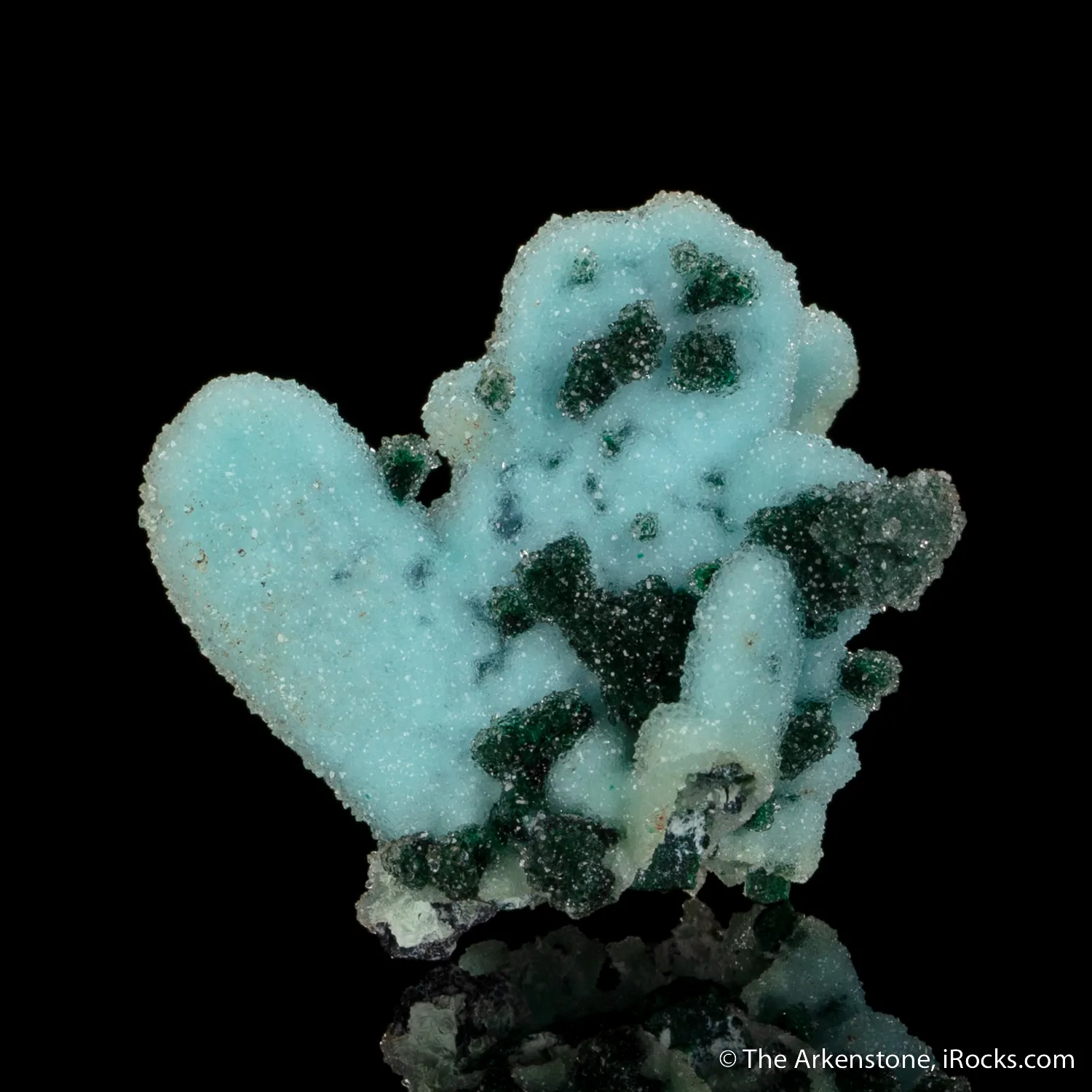 Quartz on Malachite and Chrysocolla ps. Azurite - image 1
