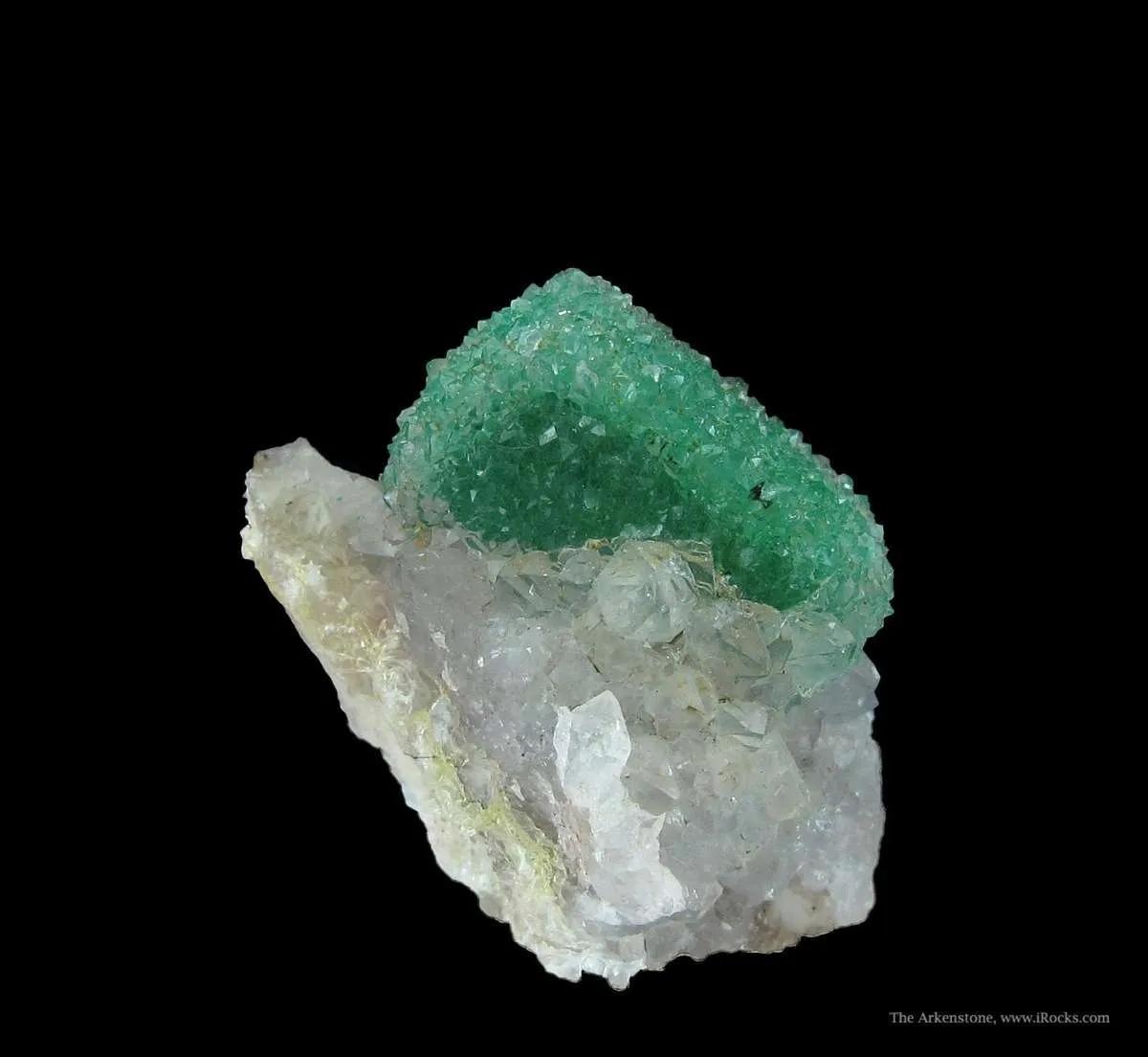 Quartz on Malachite Ps. Calcite - image 4