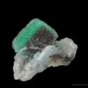 Quartz on Malachite Ps. Calcite - image 1