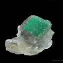Quartz on Malachite Ps. Calcite - image 2