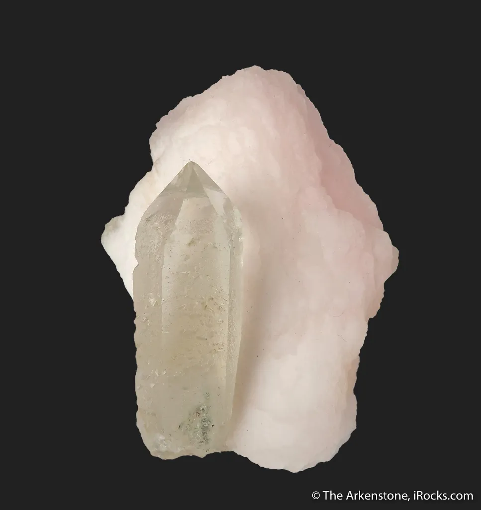 Quartz on Manganoan Calcite (fl) - image 4