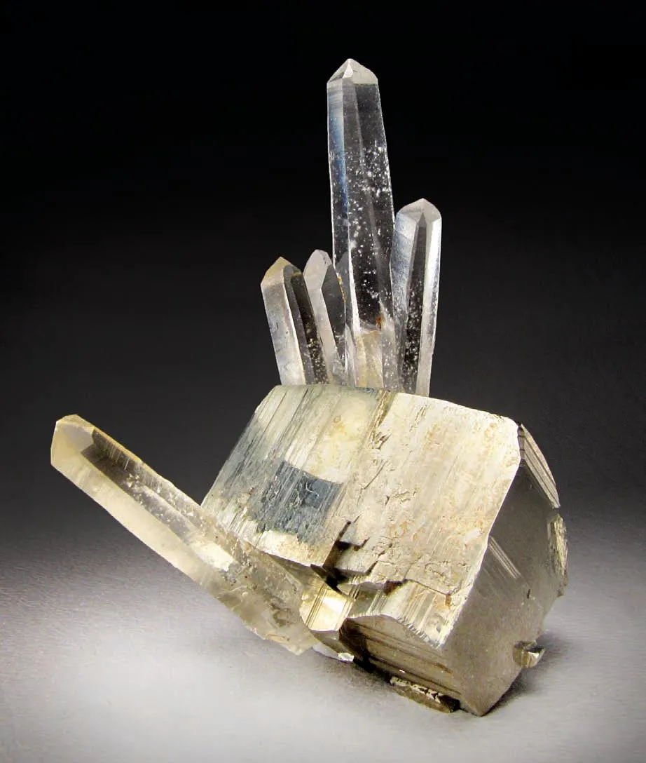 Quartz on Pyrite - image 1