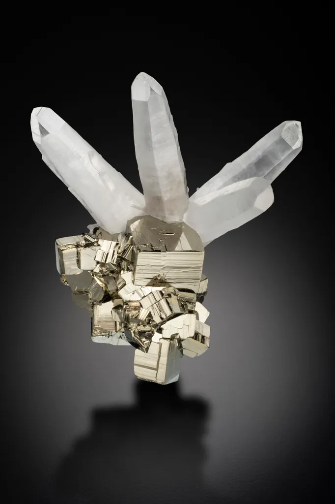 Quartz on Pyrite image