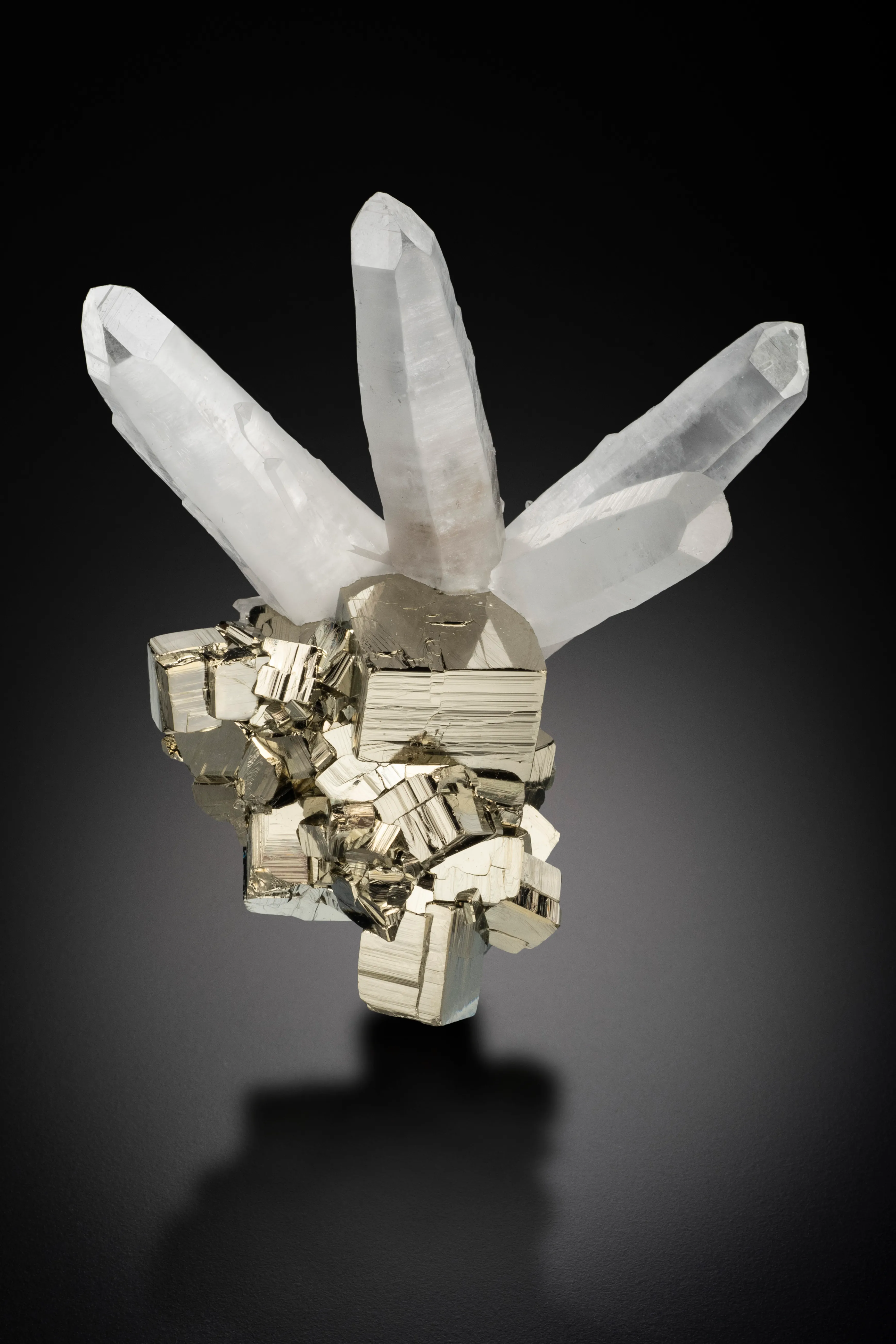 Quartz on Pyrite - image 1