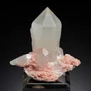 Quartz on Rhodochrosite - image 1