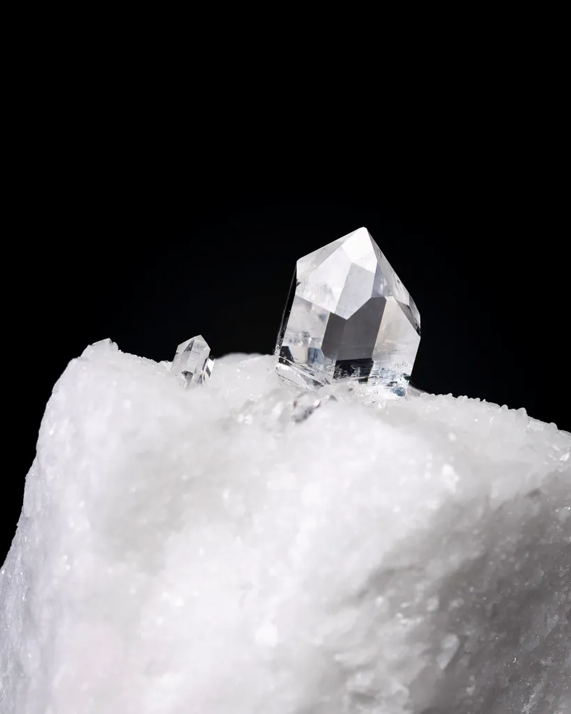 Quartz on white Carrara Marble from Italy, Tuscany - image 3
