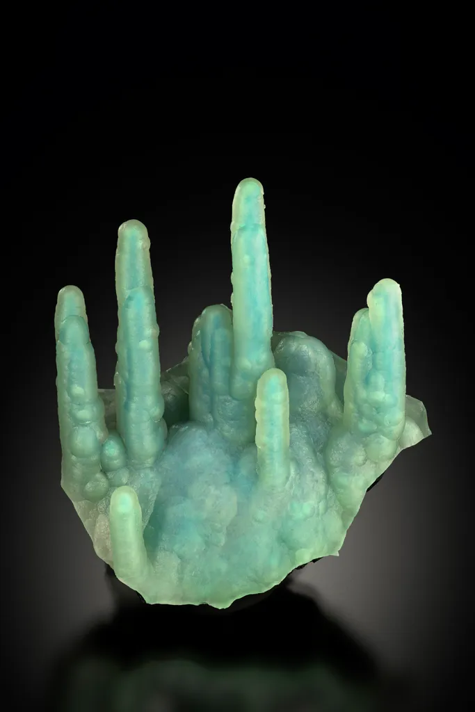 Quartz over Chrysocolla from the Ray Mine, Arizona image