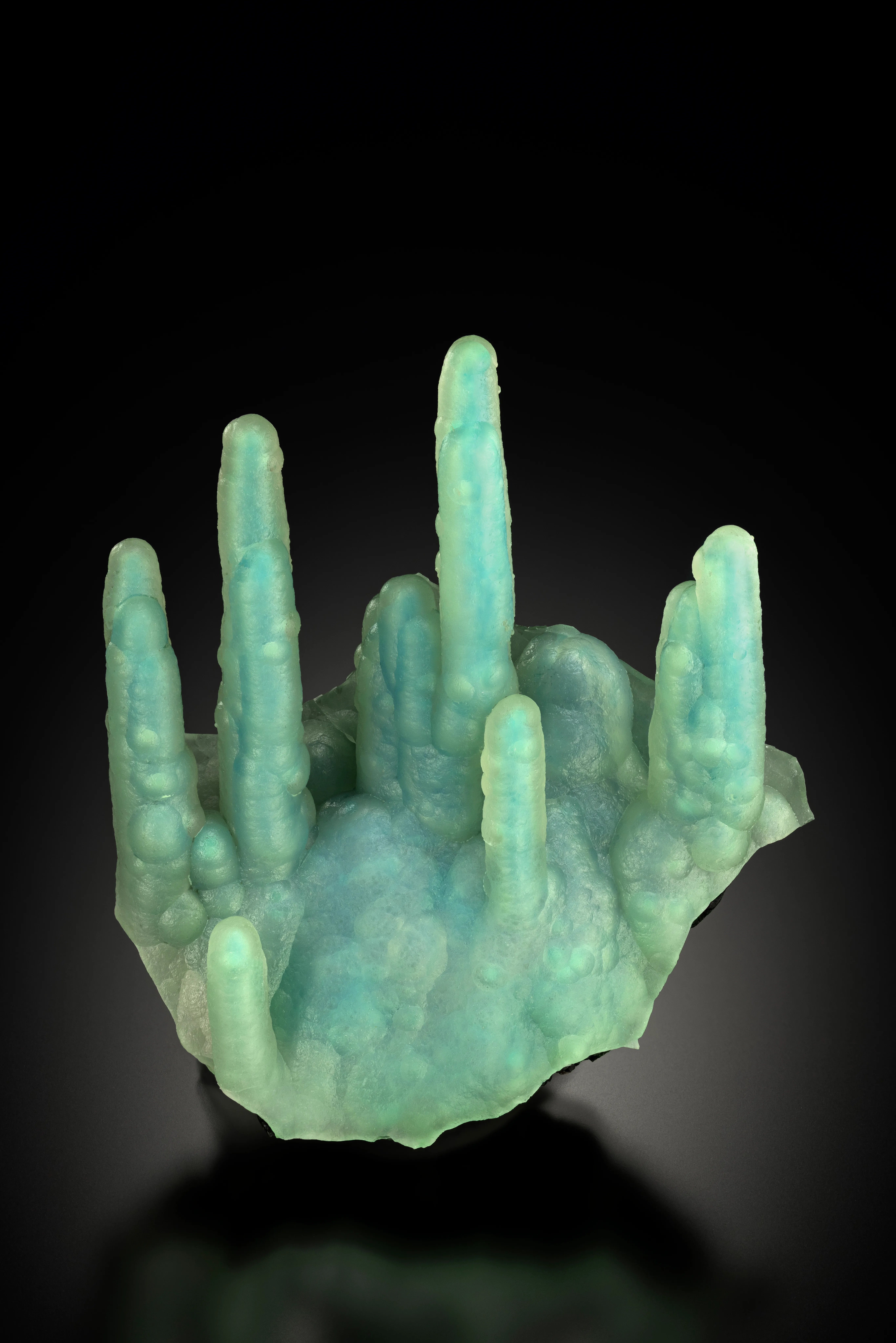 Quartz over Chrysocolla from the Ray Mine, Arizona - image 1