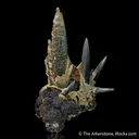 Quartz (Prase) on crystallized Hematite - image 3