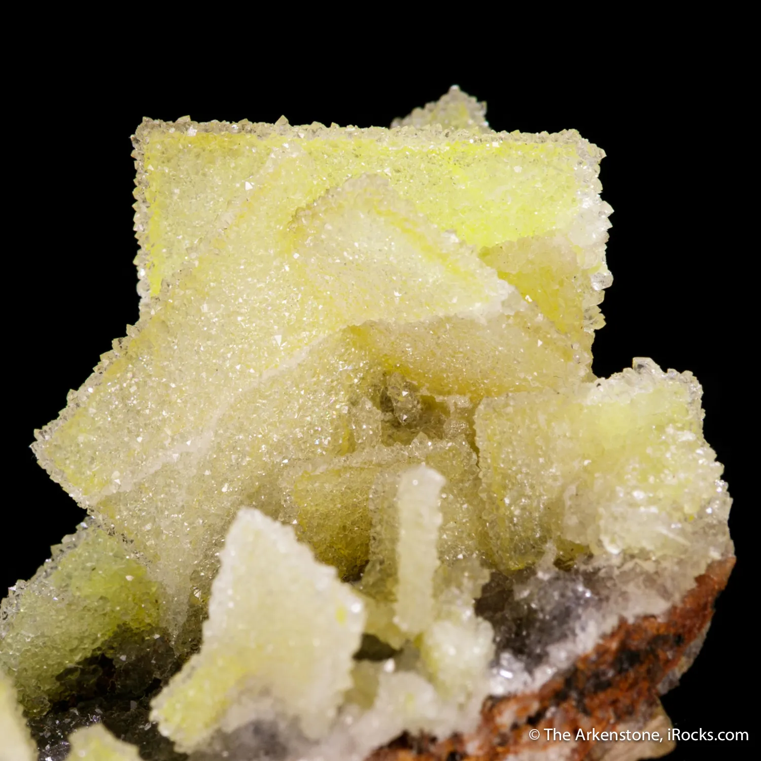 Quartz ps. Wulfenite (dated 1892) - image 1
