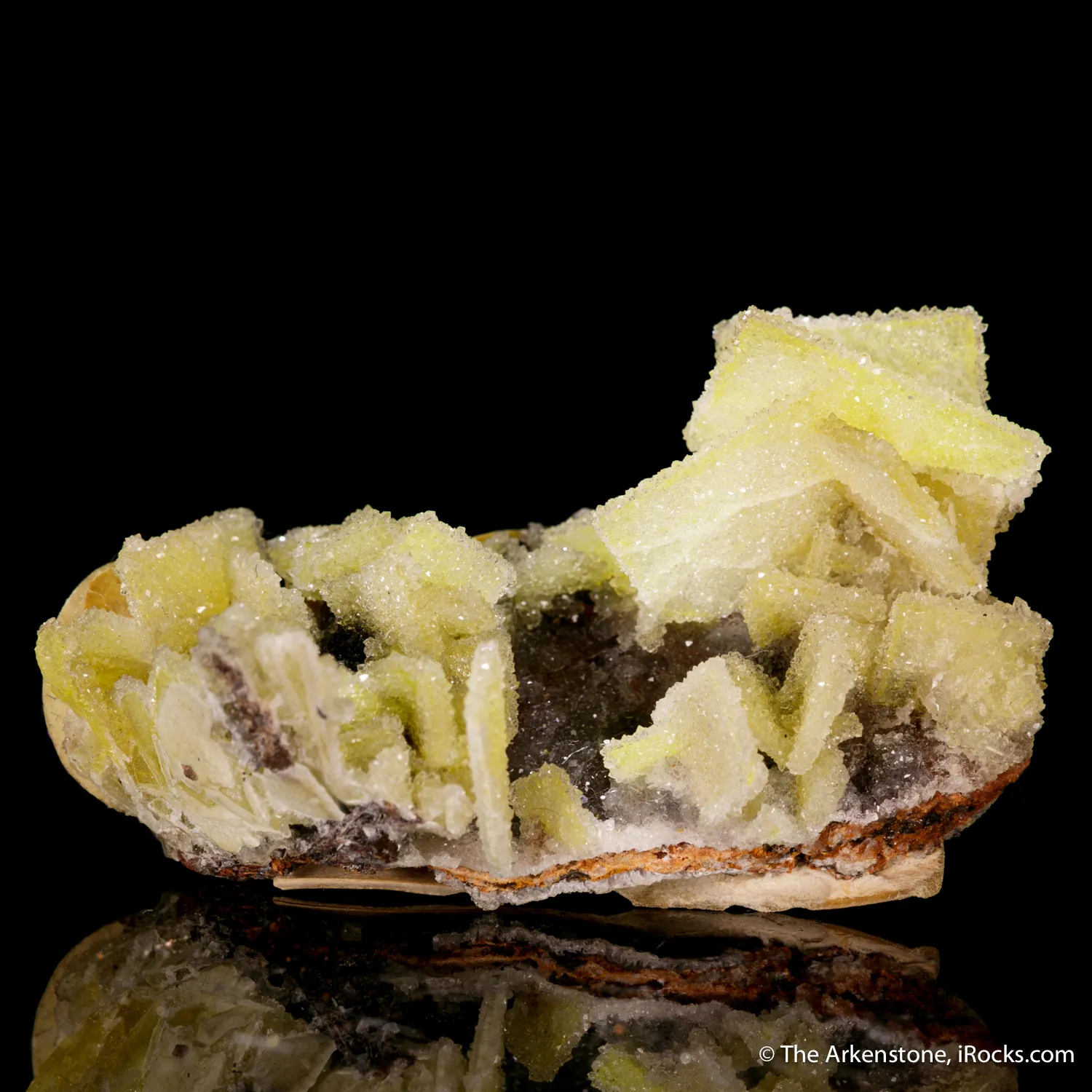 Quartz ps. Wulfenite (dated 1892) - image 3