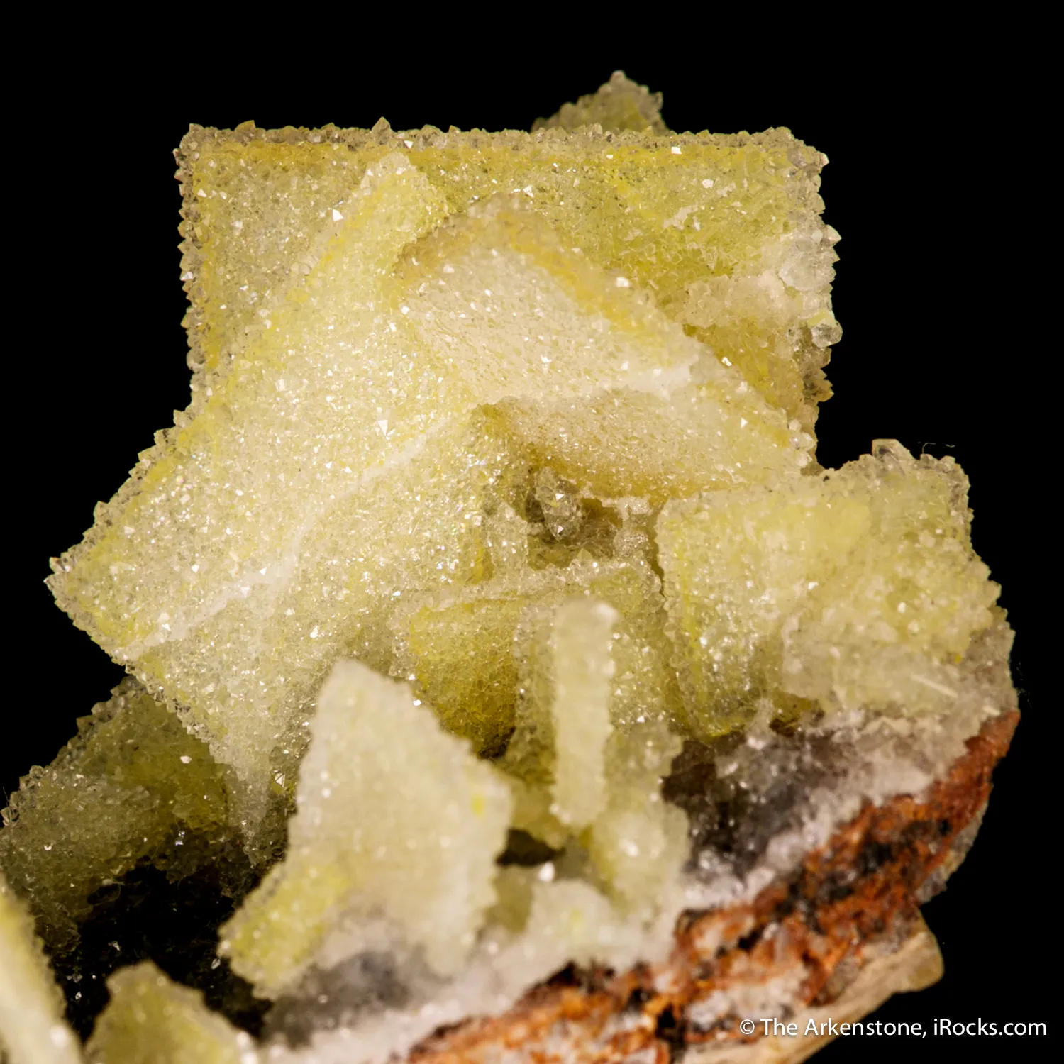 Quartz ps. Wulfenite (dated 1892) - image 2