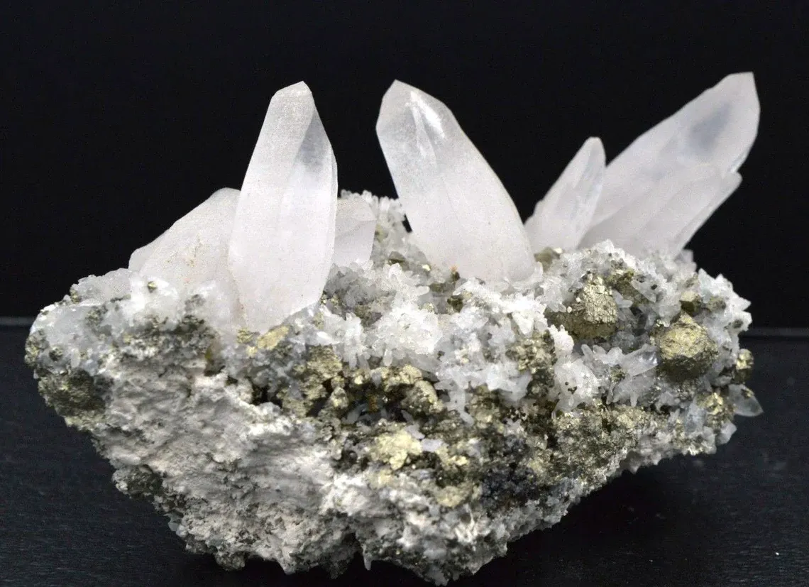 Quartz Pyrite - 300 grams - Madan ore field, Smolyan Oblast, Bulgaria - image 2