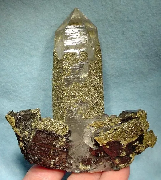 Quartz, Pyrite, Wolframite image