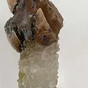 Quartz Replacing Calcite, on Quartz Stalactite With Fluorite - image 3