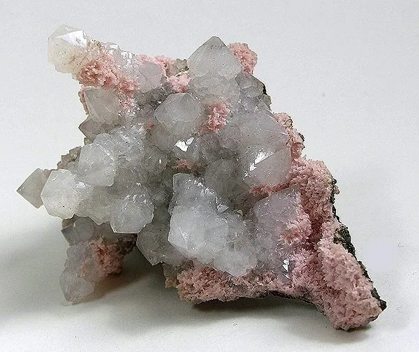 Quartz, Rhodochrosite image