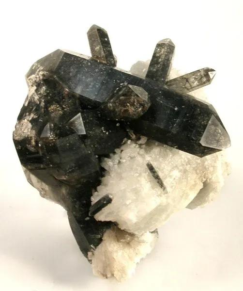 Quartz, Schorl, Albite (Var: Cleavelandite) image
