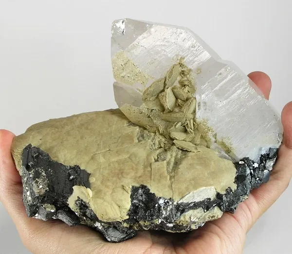 Quartz, Siderite, Ferberite image