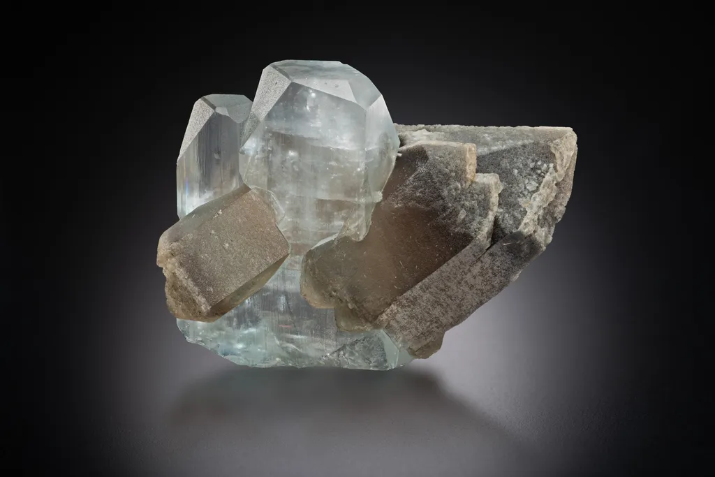 Quartz, Smoky quartz, Topaz from Russia, Sverdlovsk Oblast, Prigorodny District, Murzinka Mine image