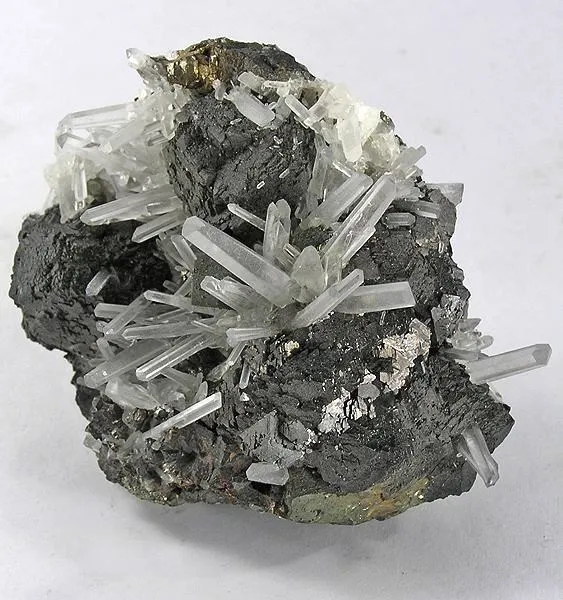 Quartz, Sphalerite, Chalcopyrite image
