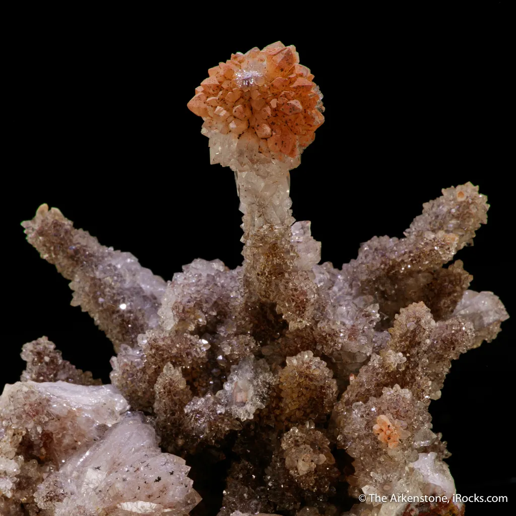 Quartz Stalactite on Quartz with Hematite - image 5