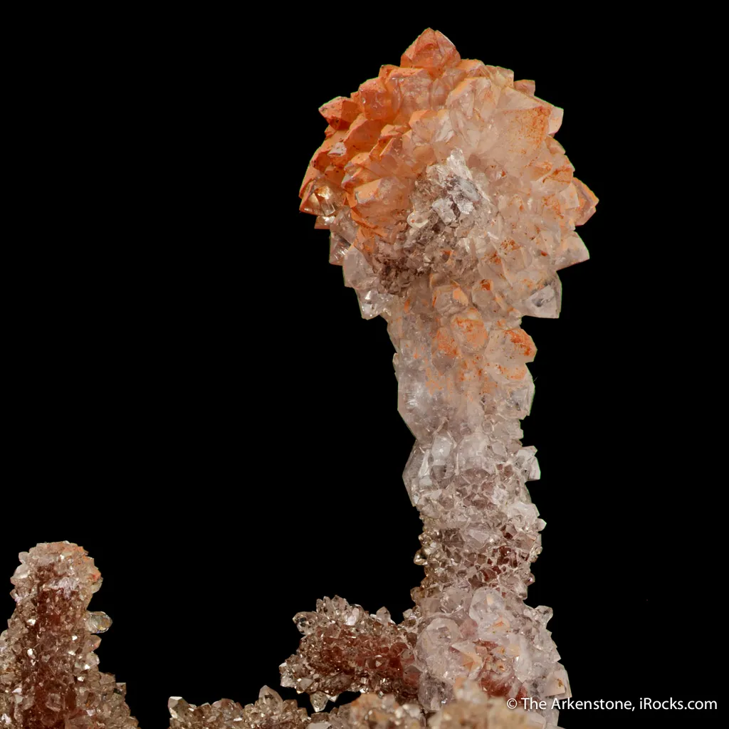 Quartz Stalactite on Quartz with Hematite - image 6