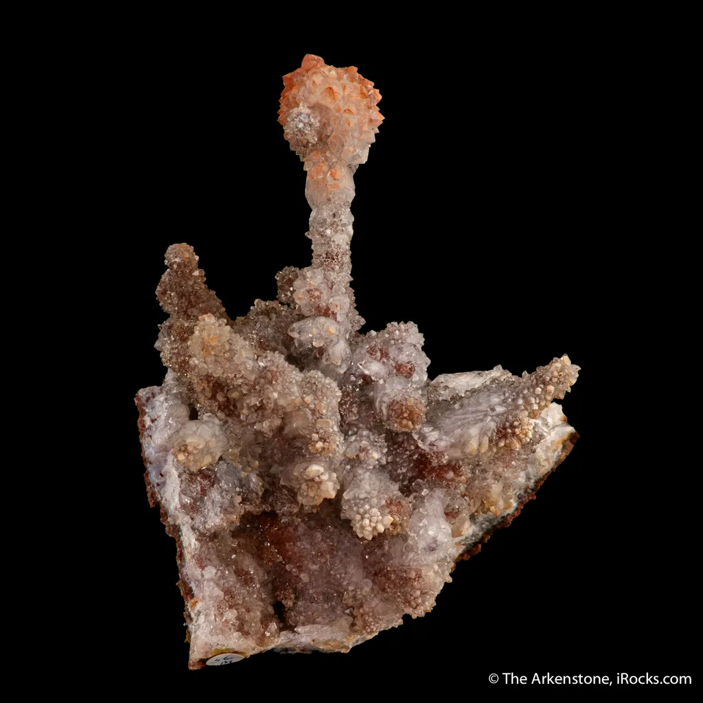 Quartz Stalactite on Quartz with Hematite - image 3