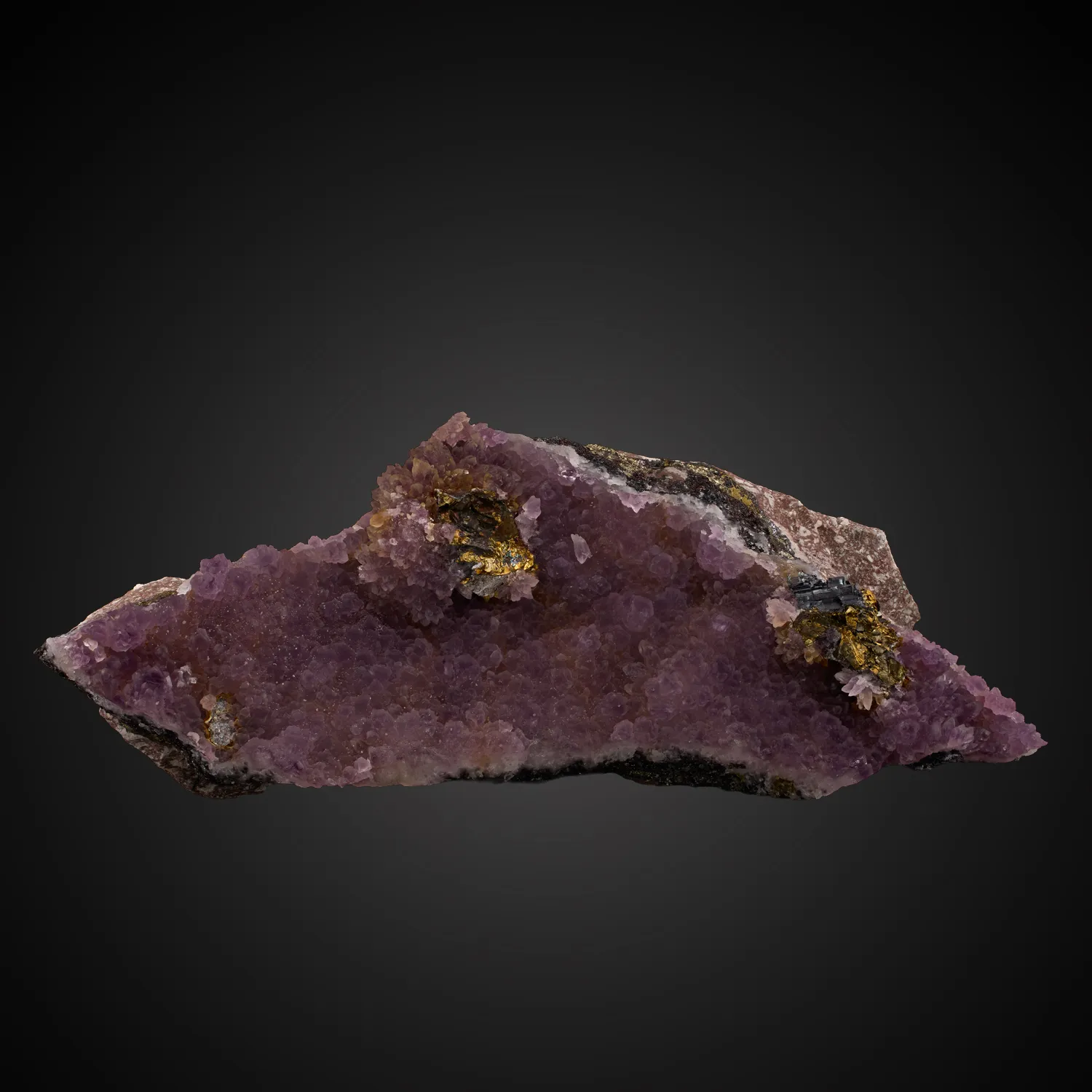 Quartz v. Amethyst, Chalcopyrite, Sphalerite - image 1