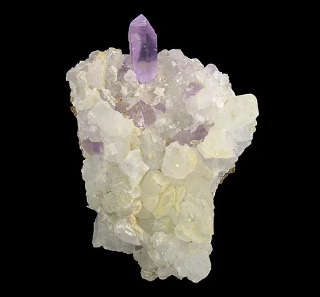 Quartz (Var: Amethyst), Calcite - image 12