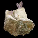 Quartz (Var: Amethyst), Calcite - image 3