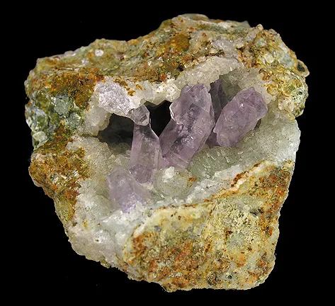 Quartz (Var: Amethyst), Calcite - image 10