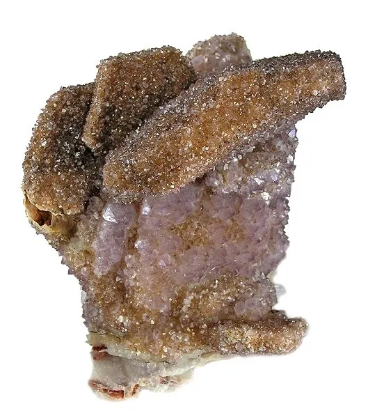 Quartz (Var: Amethyst), Calcite image